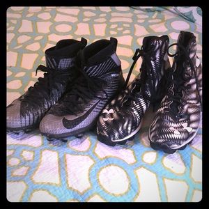 Two pairs football cleats NIKE & Under Armour